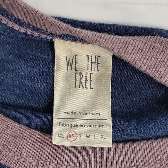 We the Free Friday Fever color block casual top Women's Size XS - Picture 9 of 12